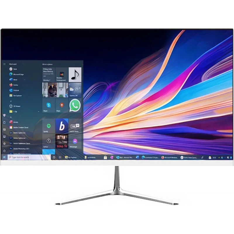 24 Inch All-in-One Computer Desktop PC, Core i5-3210M 3.1GHz, 8GB DDR3 RAM 256GB SSD 1920x1080 FHD Display, Windows 10, Built-in