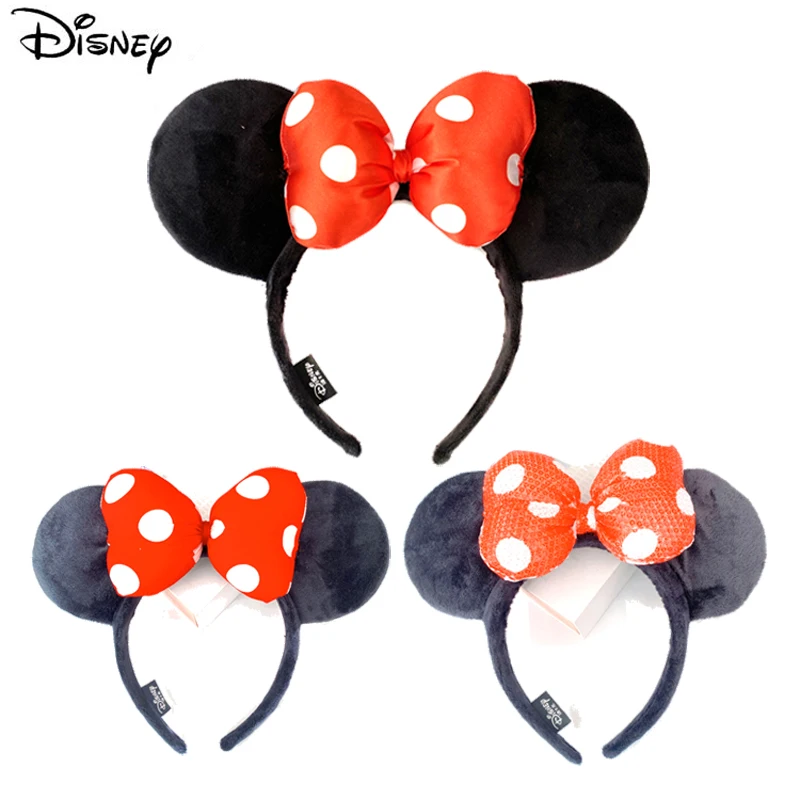 Minnie Bow headband Mickey Mouse Polka Dot Bow DY black ear headband Christmas hair accessories