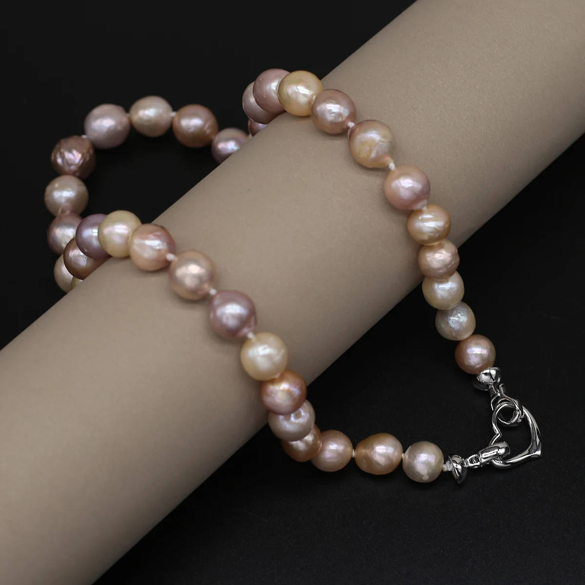 Natural Freshwater Pearl Necklace Baroque Round Exquisite Accessories Women Personality Necklace Girls Wedding Party Jewelry