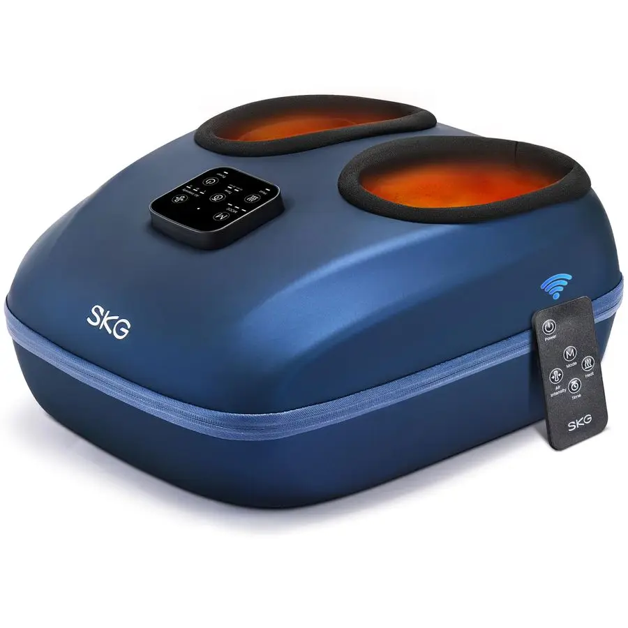 

Foot Massager with Heat and Remote, Upgrade Electric Feet Massager for Plantar Fasciitis Pain Relief, 3 Levels Compression Massa