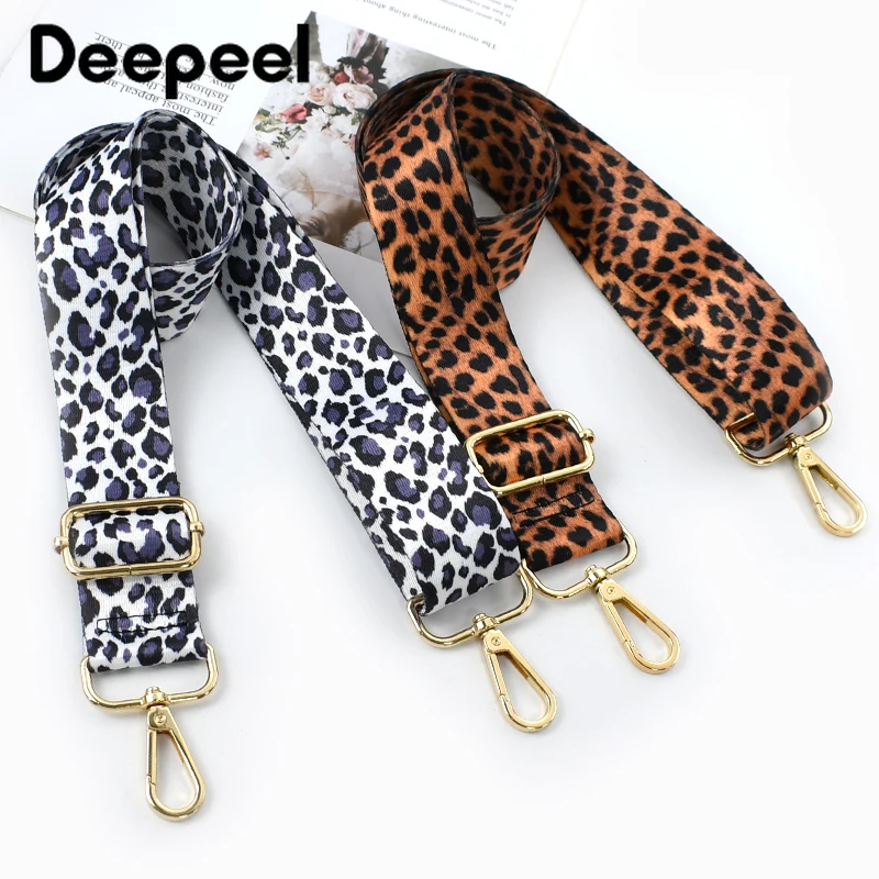 

Deepeel 1Pc 38mm Leopard Bags Strap Accessories Women's Handbag Crossbody Shoulder Straps Bag Charms Luxury Adjust Buckle Belt