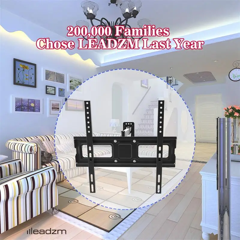 Universal Full Motion TV Wall Mount Bracket Tilt Swivel TV Frame Bracket TV Stand Suitable TV Size 32-70inch Adjustable TV Rack