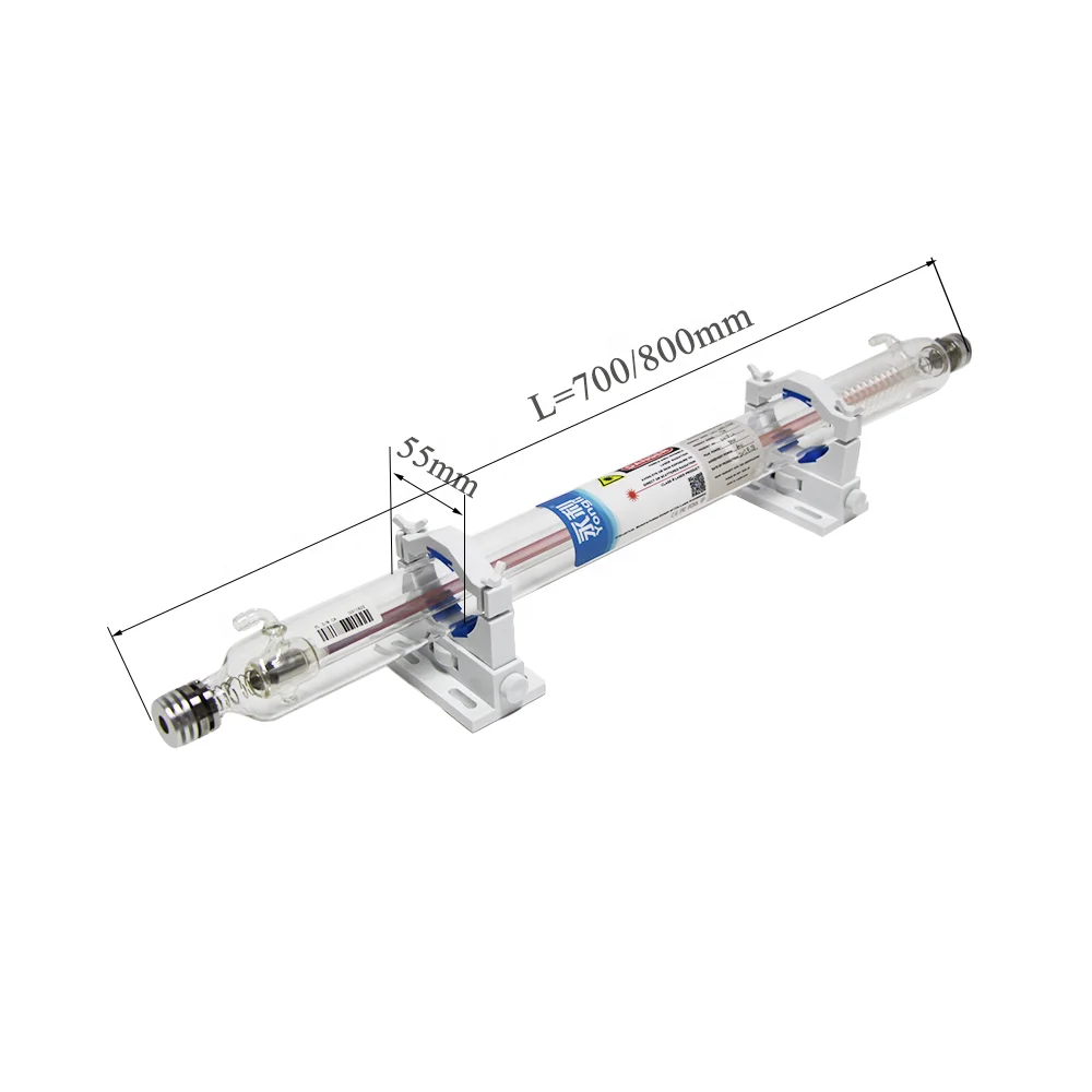 

Yongli Short 800mm 40w 50w Co2 Laser Tube For Desktop Laser Engraving Machine