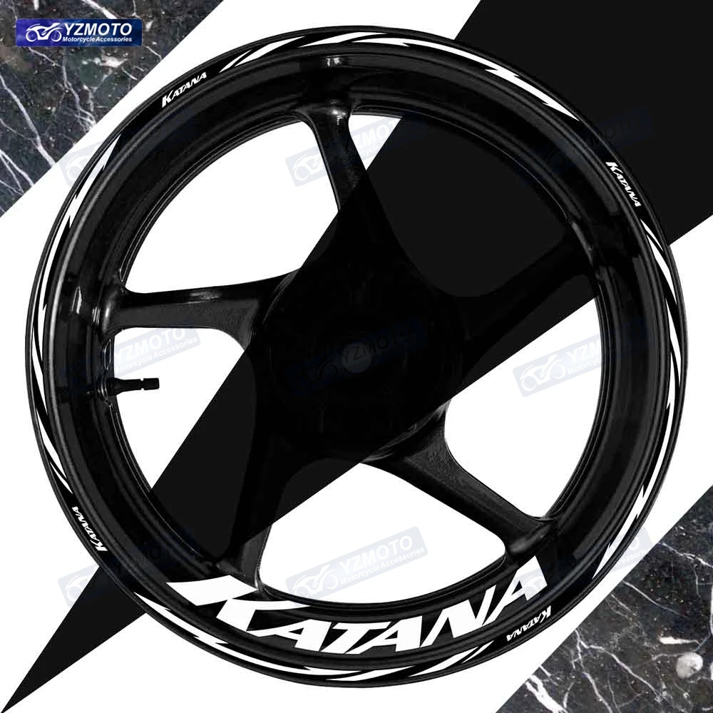 

For KATANA Motorcycle 17 Inch Front And Rear Wheel Stripe Sticker Wheel Tape Decal Decorative Reflective Waterproof Rim Stickers