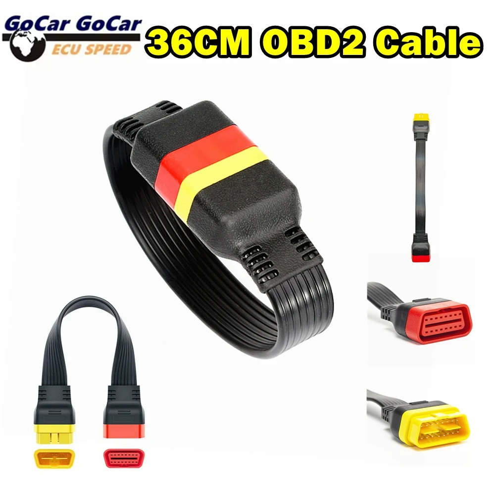 

Высокое качество 36 см 16-контактный разъем «папа-мама» OBD2 16-контактный удлинительный кабель Универсальный OBDII для автомобильного сканера