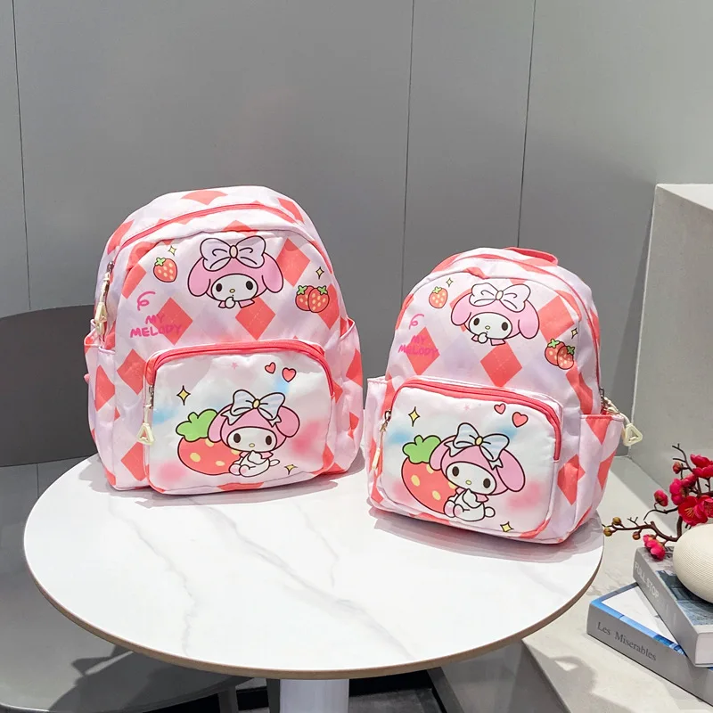 Sanrio Bag Cinnamoroll Backpack Schoolbag Kids Cute Kuromi Student High Capacity Cartoon Shoulder Bag Birthday Gifts Friends