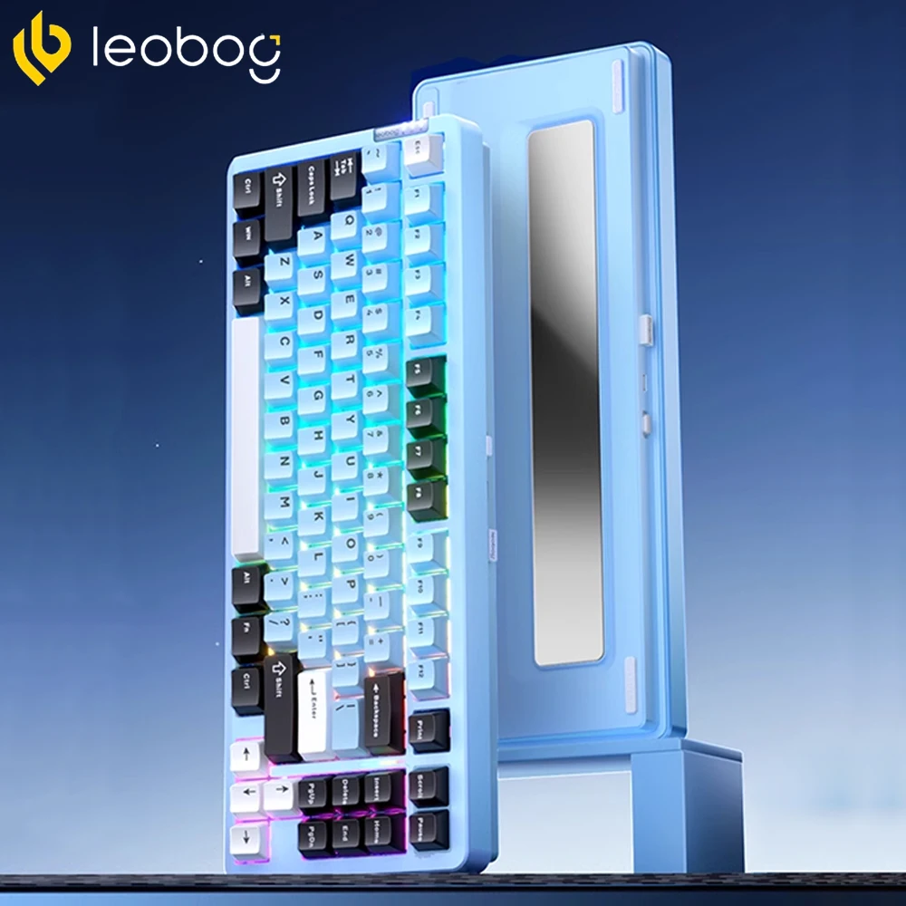 

LEOBOG Hi86 Mechanical Keyboard Aluminium Alloy Three Mode Customized Wireless Gaming Keyboard 8000mAh Gasket RGB Pc Gamer Gifts