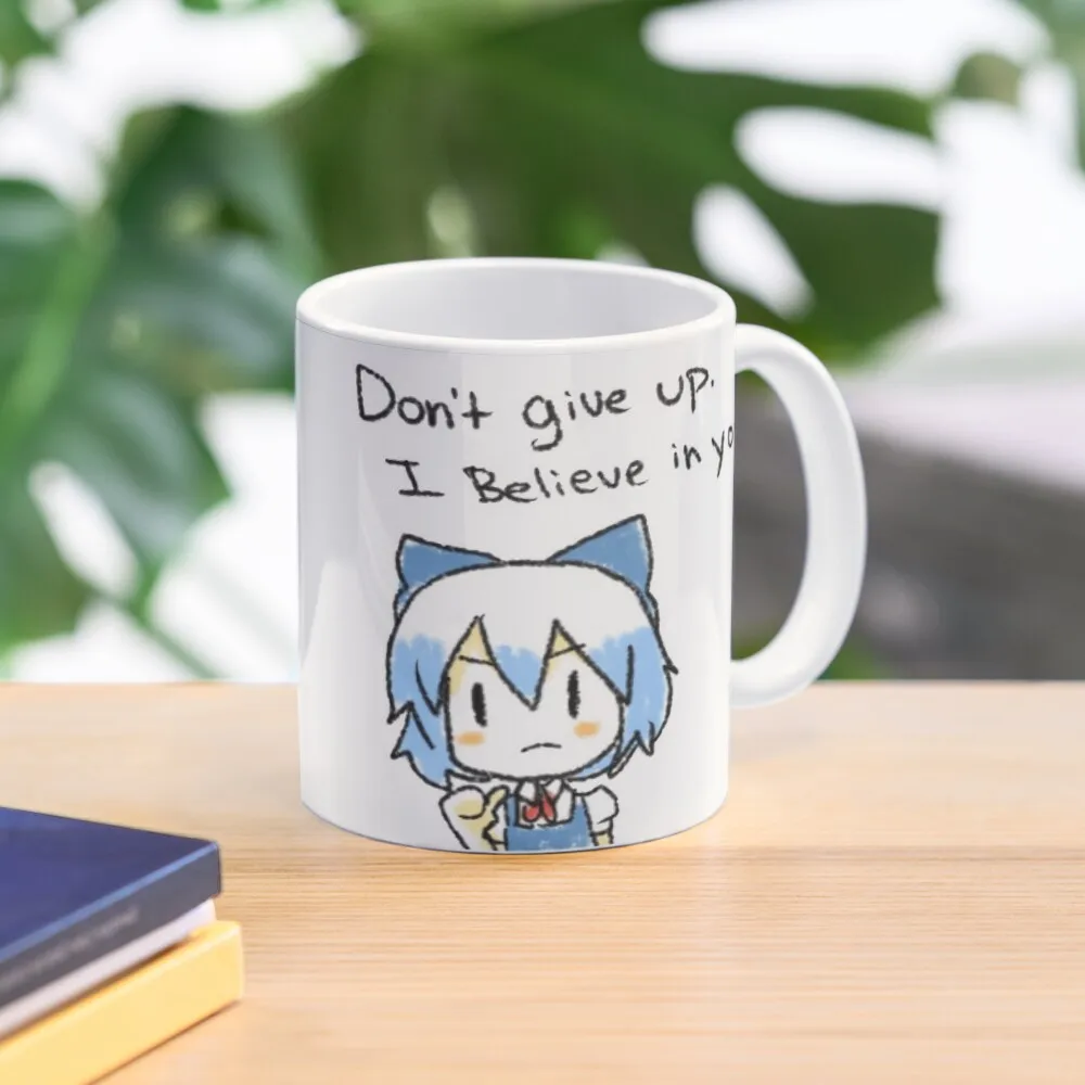 

Cirno Don't Give Up Coffee Mug Aesthetic Coffee Cups Creative Cups Espresso Cup