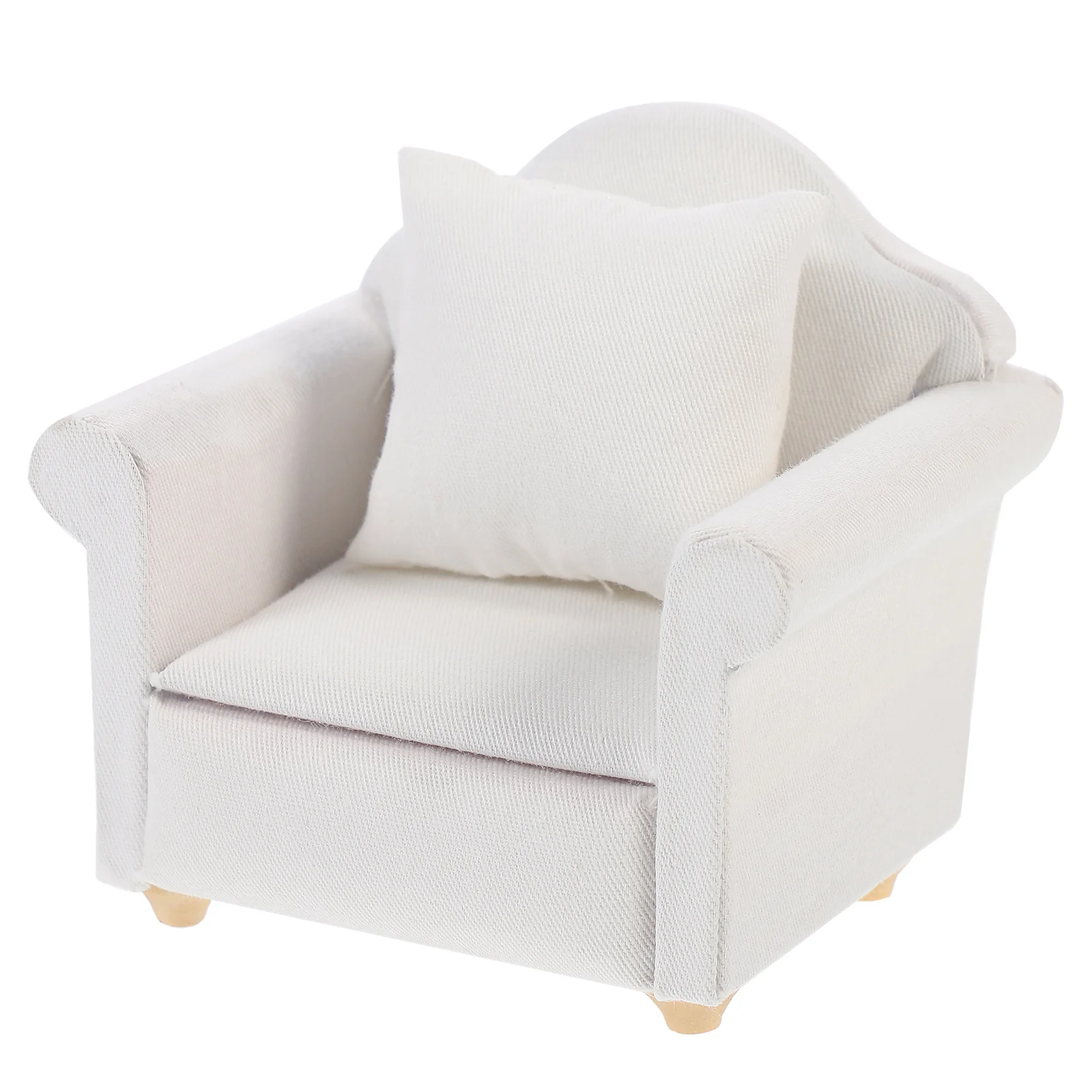 Mini Sofa Fabric Adornment House Single Landscape Desktop Decor Furniture Miniature Model Scene