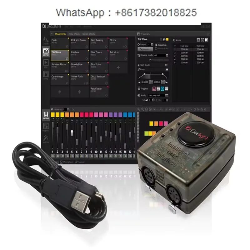 Daslight DVC4 GZM Stage Lighting Control Software Professional Stage Control Equipment USB Computer Control Lights DMX interface