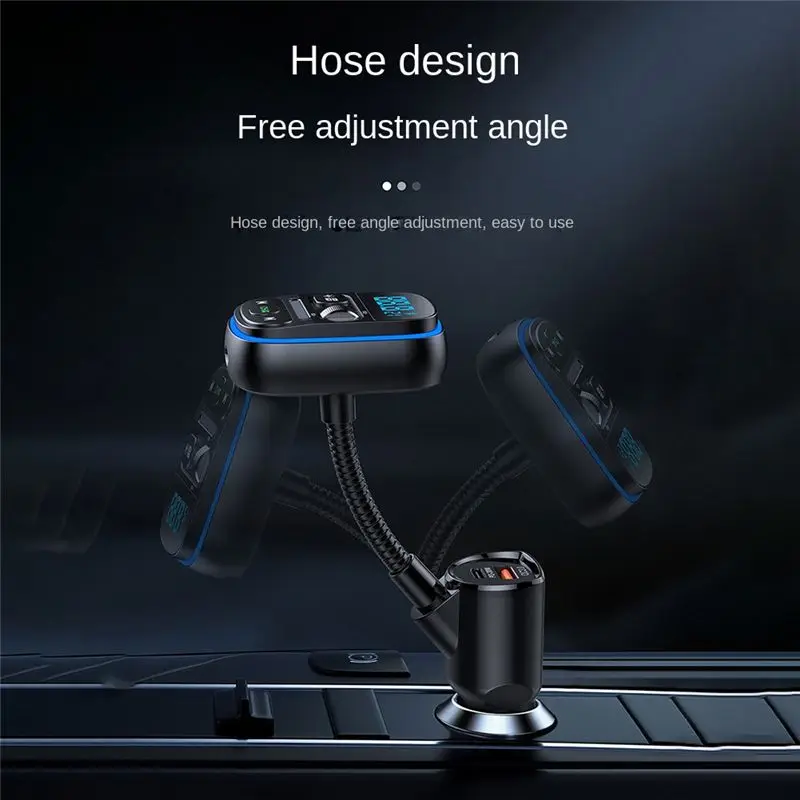 Spare Parts Bluetooth FM Transmitter For Car, Stronger Hifi Bass Microphone, PD 30W+QC 3.0 Adapter With 7 Colors LED-A02G - Image 6