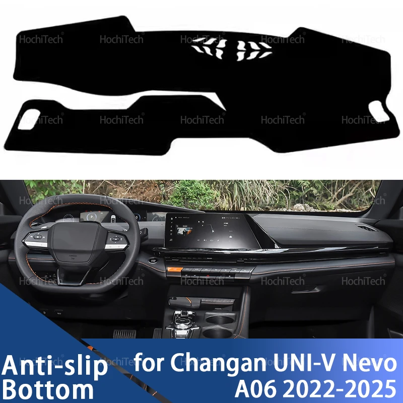 Armaturenbrett-Abdeckung Armaturenbrett-Matte Teppich Sonnenschutzauflage Kissen für Changan UNI-V Nevo A06 2022 2023 2024 2025