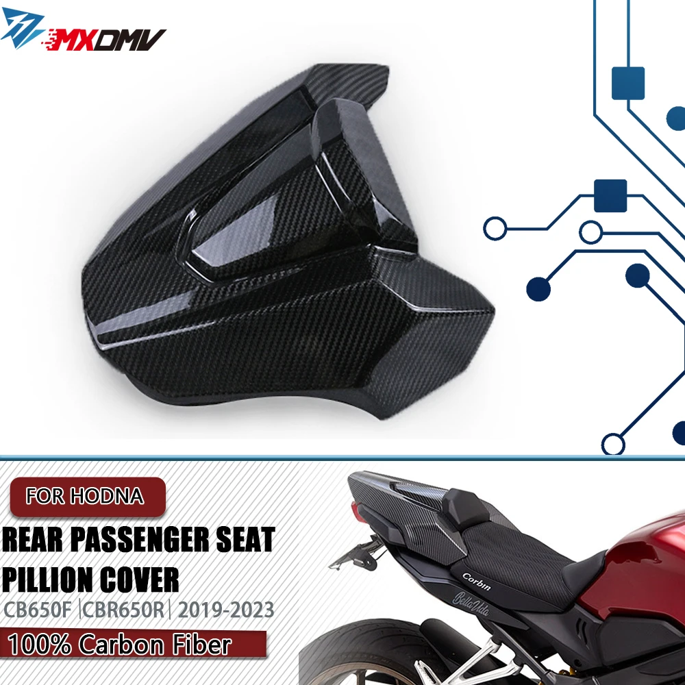 

100% Carbon Fiber Motorcycle Rear Passenger Seat Pillion Cover Tail Hump Fairing For HONDA CB650R CBR650R CB CBR 650R 2019 2020