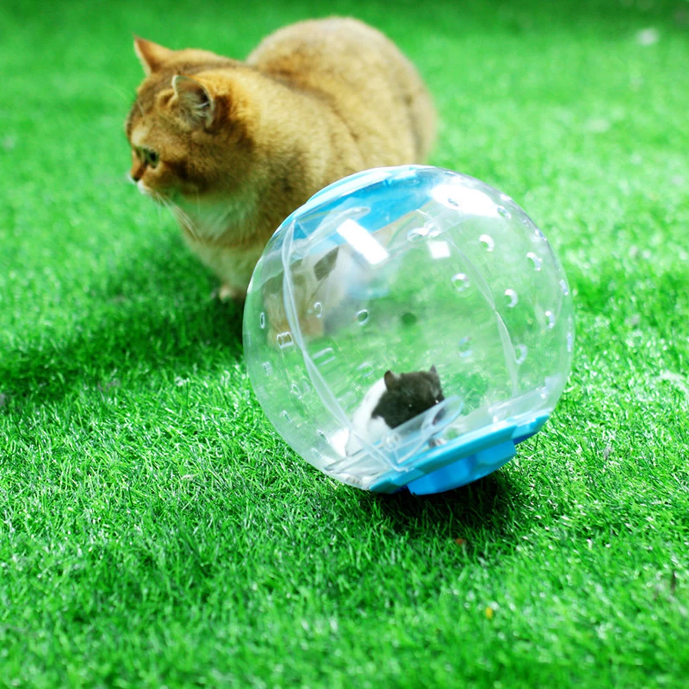 1pcs Pet Transparent Hamster Running Ball 360° Viewing Breathable Hole Design Small Animals Exercise Running Toys