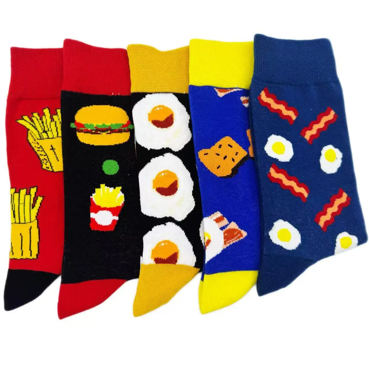 12 pairs of food pattern socks