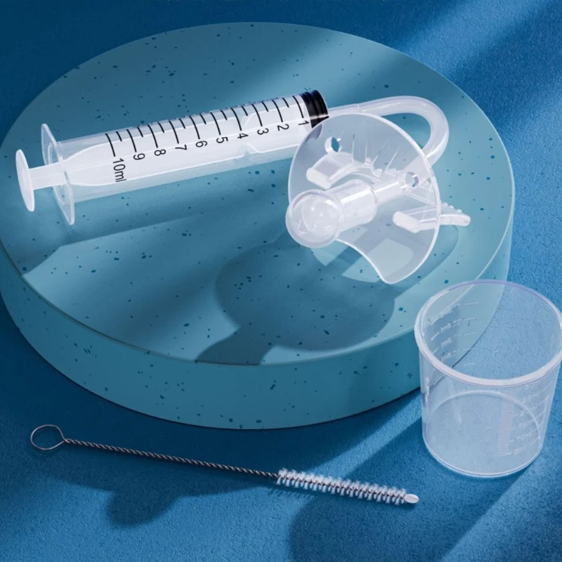 جديد الطفل مصاصة الطب طقم توزيع حقنة تغذية الفم طفل السائل قطارة المغذية أواني طفل أدوات التغذية الصحية #2