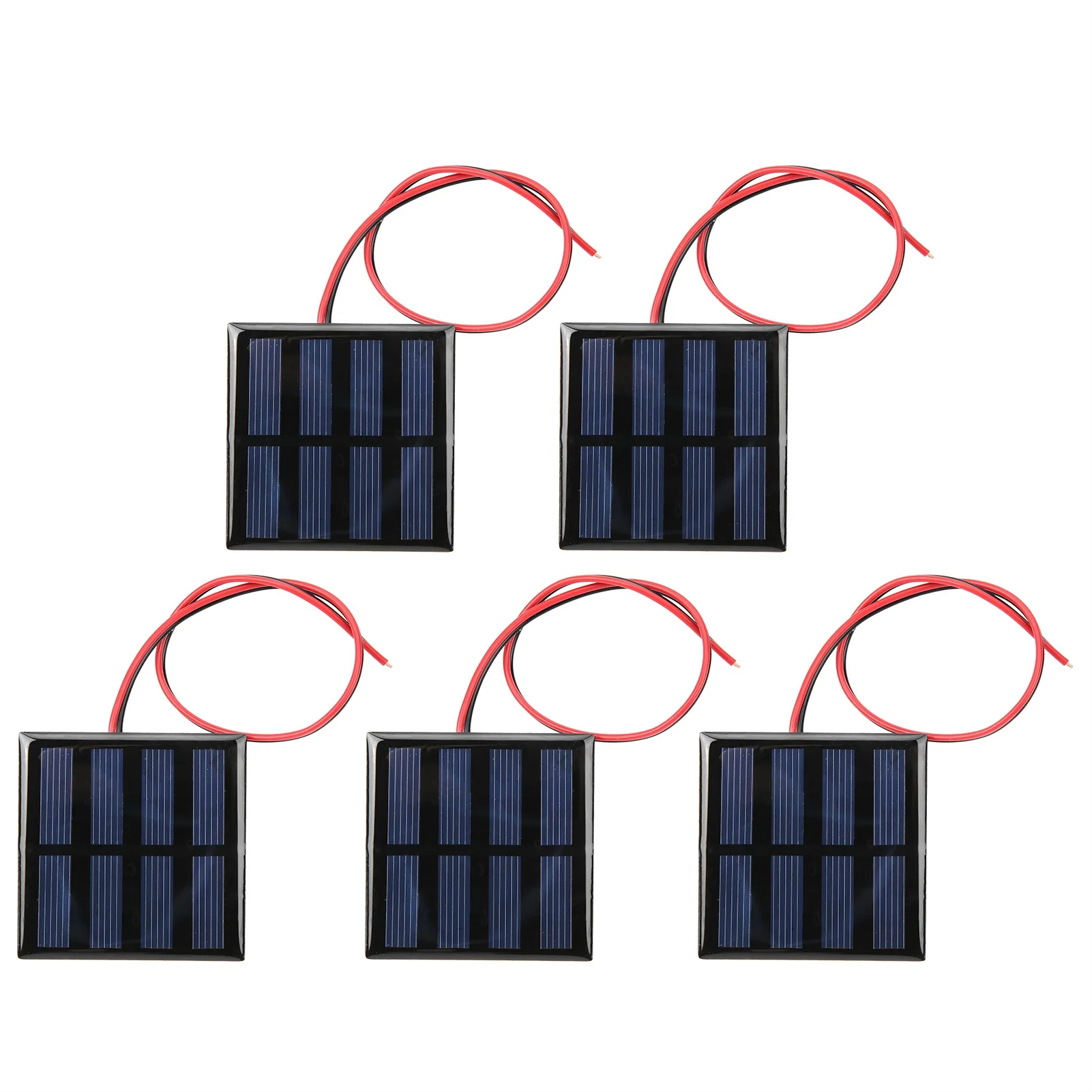 5Pcs Mini Solar Panel Power Supply Module Board with 30CM Red Black Line DC2V 150mA