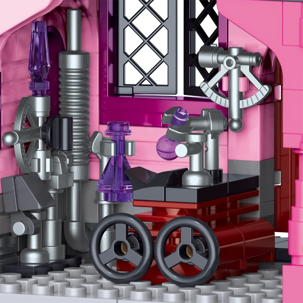 مجموعة مكعبات بناء منزل خبز الزنجبيل MOC شارع المدينة الشتوية، مجموعة الطوب الإبداعية DIY للأطفال، فكرة هدية ممتعة لعطلة عيد الميلاد #6