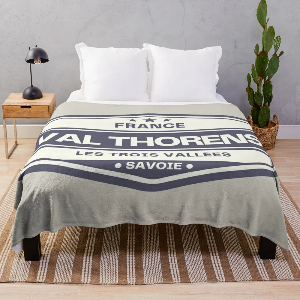 

Val Thorens - Les Trois Vallées - France Throw Blanket Soft Plush Plaid Summer Beddings Plaid Blankets