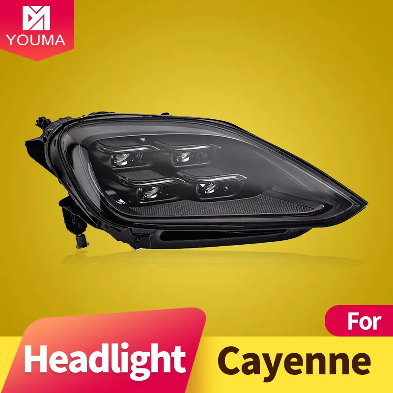 سيارة Styg رئيس مصباح ل بورش كايين 2024 المصباح DRL العارض عدسة ديناميكية LED بدوره إشارة اكسسوارات السيارات