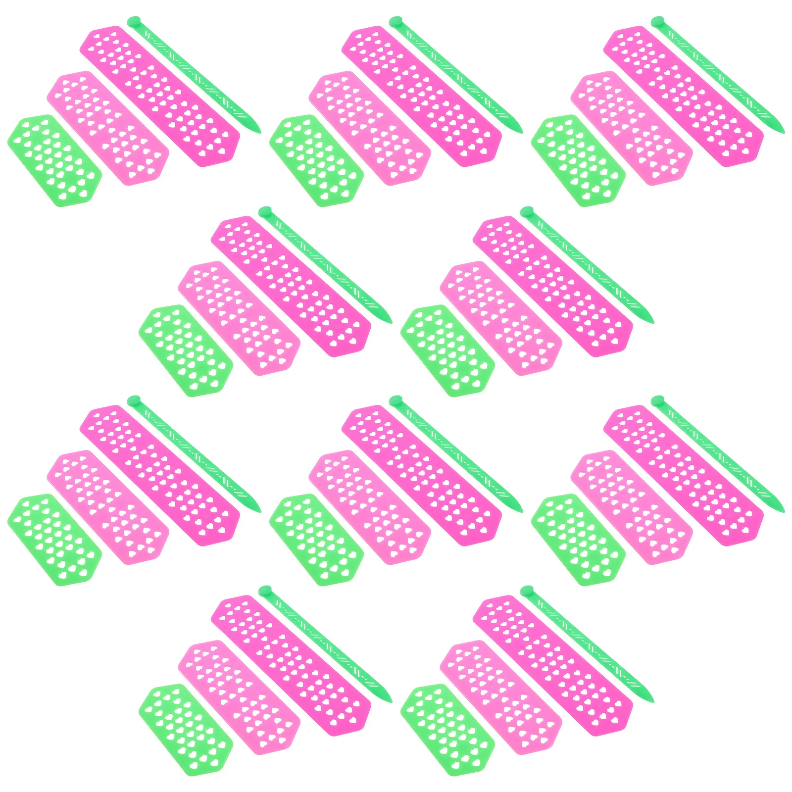 

50pcs Non Trace Perm Plates 14Cm 12.5Cm 10Cm 7.5Cm Heat Resistant Hair Curling Tool For Cold Perm No Marking Design Portable