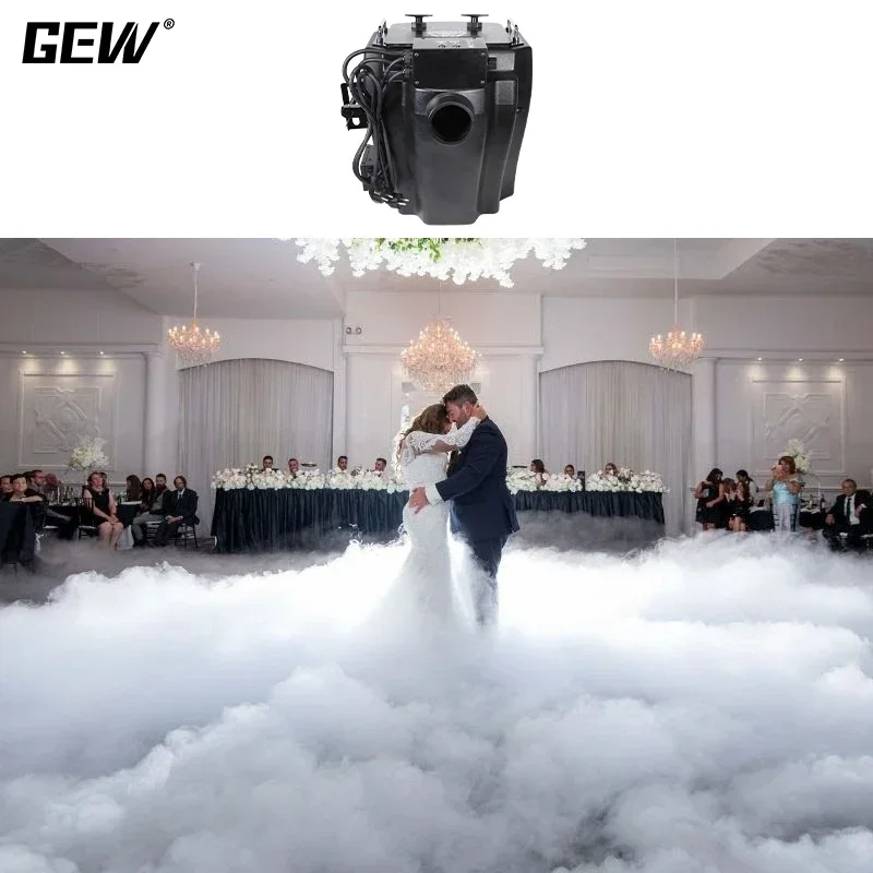 GEVV Concert Wedding KTV Party Effect Equipment Heavy Duty 6000w Big Large Smoke Cannon Low Dry Ice Fog Machine