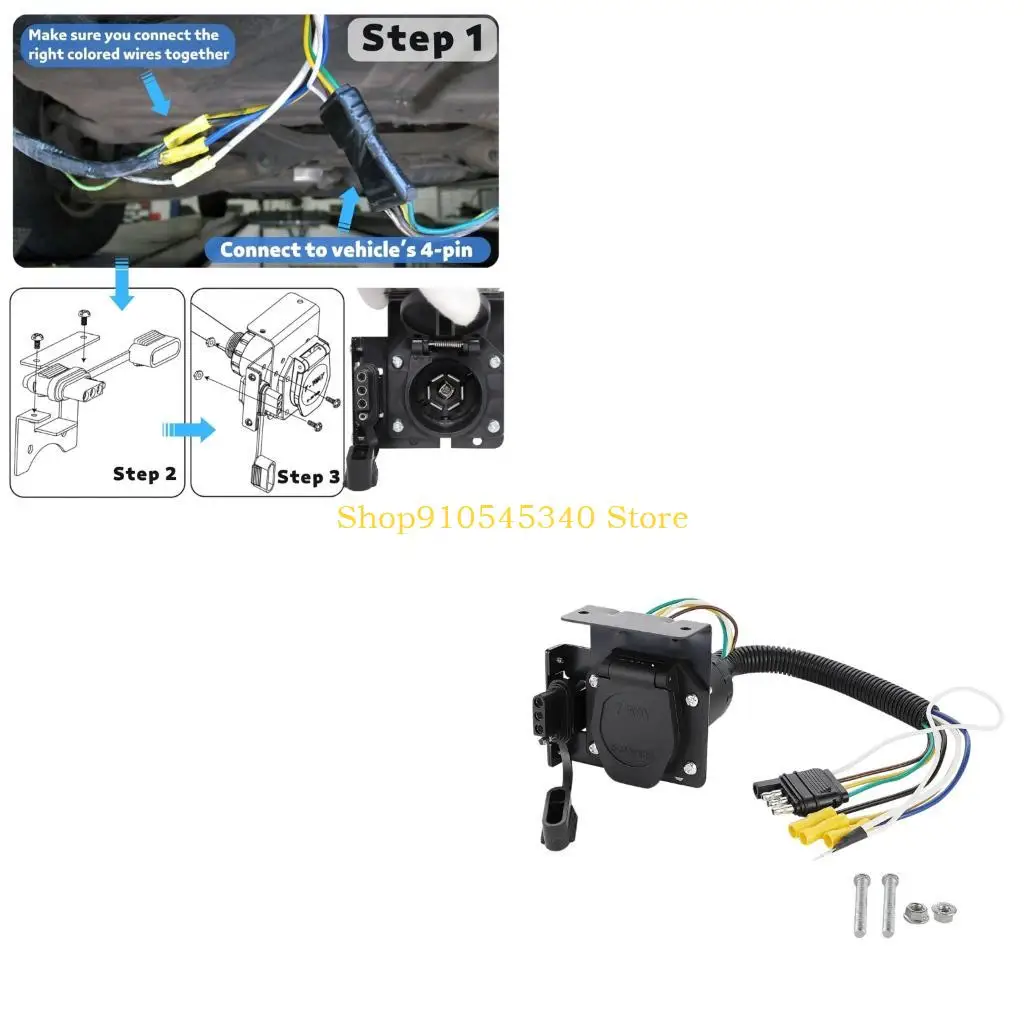 u2ja-heavy-duty-4-way-to-7-way-trailer-plugs-connector-weatherproof-design-for-towing