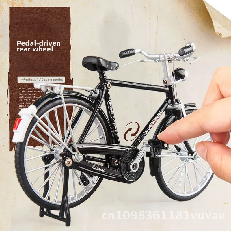 الرجعية 28 بوصة شريط كبير دراجة سبيكة لعبة مجسمة سيارة زخرفة عدم الاحتفاظ تصميم دراجة تقليدية باللون الأخضر الأسود الأحمر الأزرق الأصفر #4