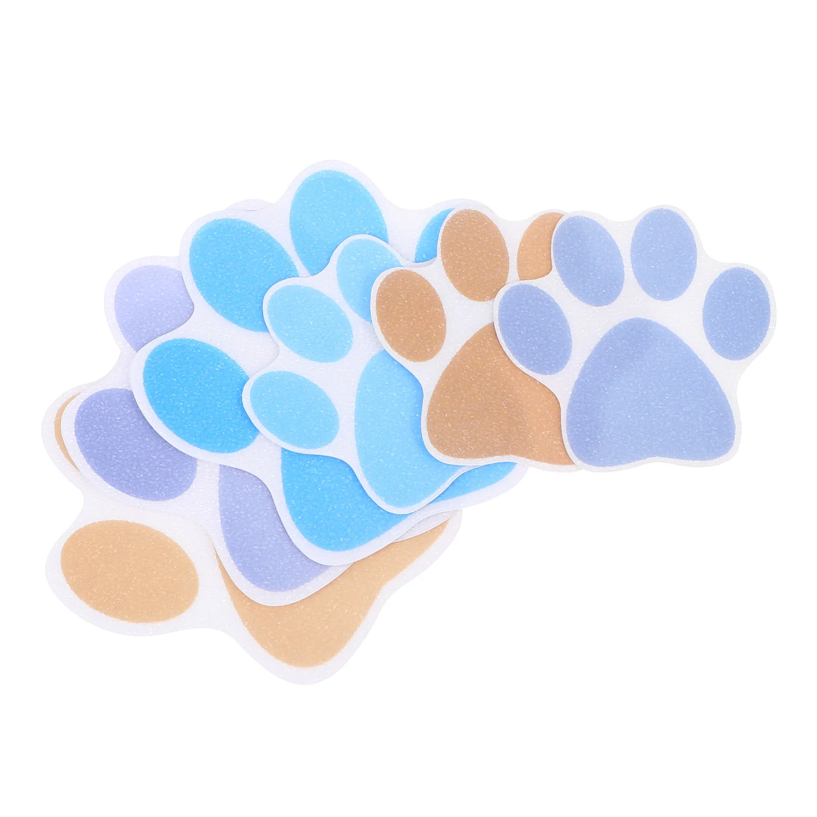

6pcs Anti slip Stickers Bathroom Cartoon Dog Footprint Decor Waterproof Pad Blue Gray Brown Small Large Non slip Sticker