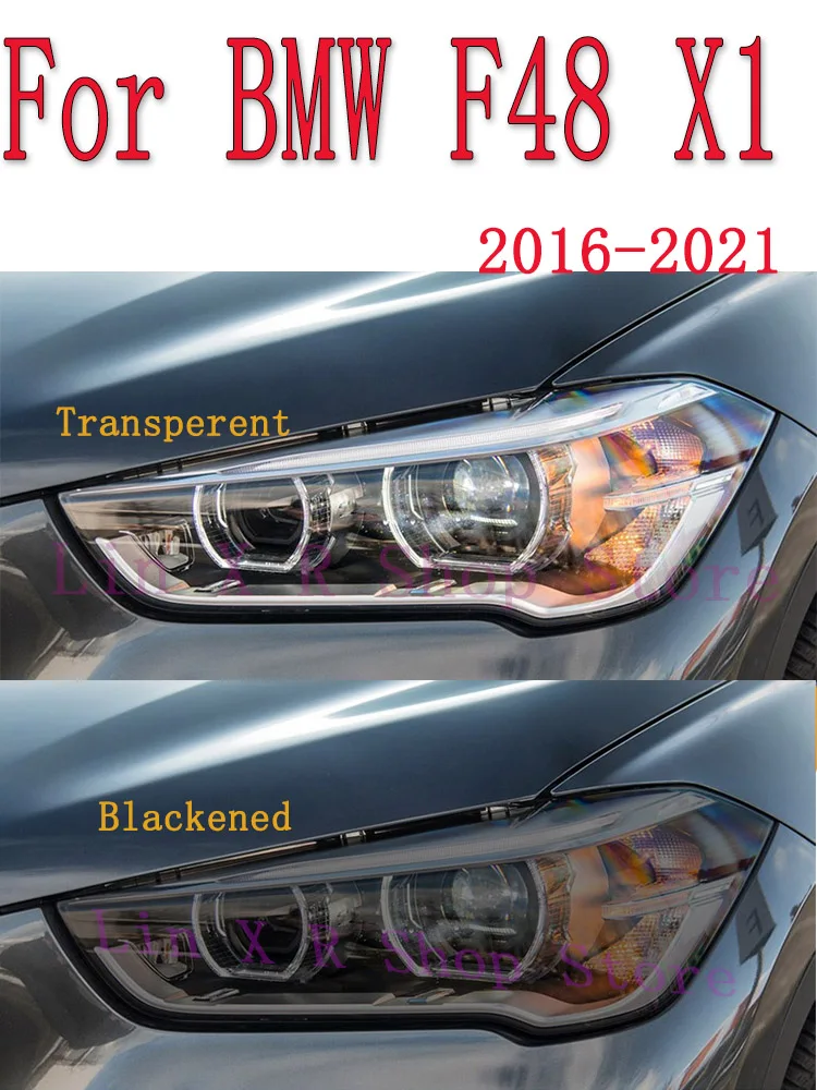 

For BMW X1 F48 2016-2021 Car Exterior Headlight Anti-scratch Front Lamp Tint TPU Protective Film Cover Repair Accessories