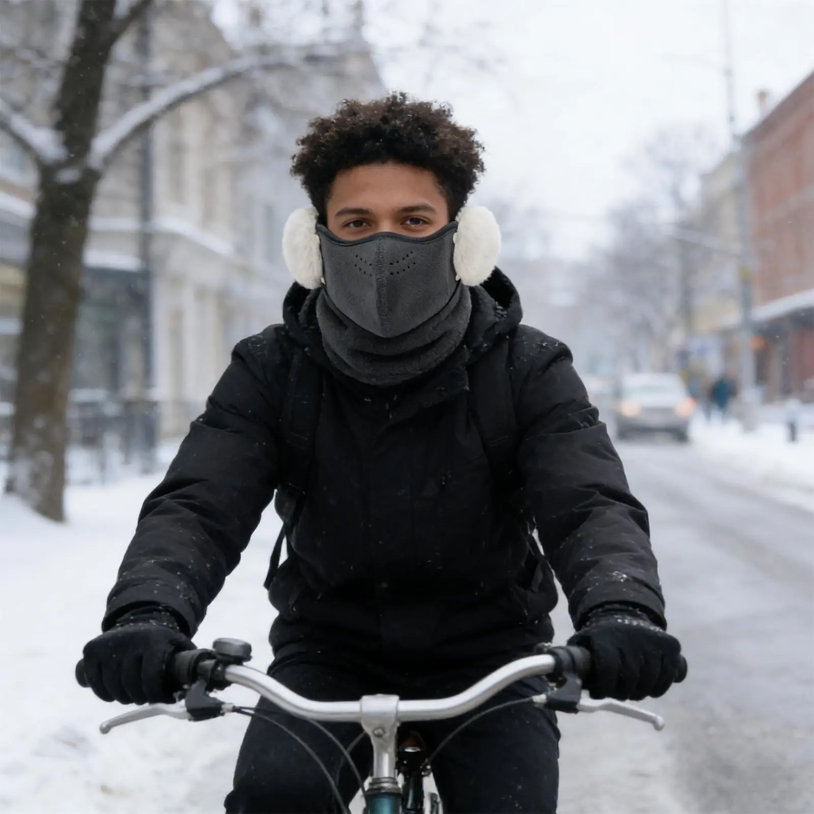 

Winter Face Cover Thermal Thick Shield With Ear Flap Face Covering For Sports Hiking Commuting Cycling Women Winter Outdoor