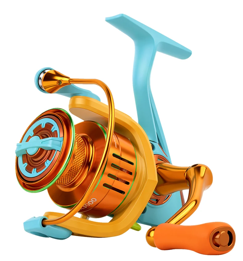 BILLINGS Spinnrolle 1000-6000 Serie Angelrollen Maximale Bremskraft 10KG Übersetzungsverhältnis 5.0:1/4.7:1 Carretilha mit Metallspule & Rocker – Detail 13