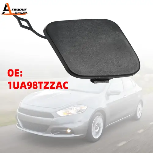 Imagen 1 del producto Areyourshop-cubierta de tapa de ojo de gancho de remolque de parachoques delantero, 1UA98TZZAC para Dodge Dart 2012 2013 2014 2015 2016