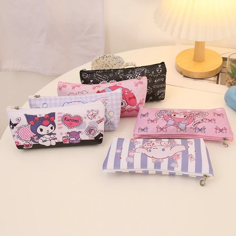 Sanrio Cartoon My Melody Pencil Case Cute Kuromi Cinnamoroll Waterproof Storage Bag School Supplies Student Holiday Gifts