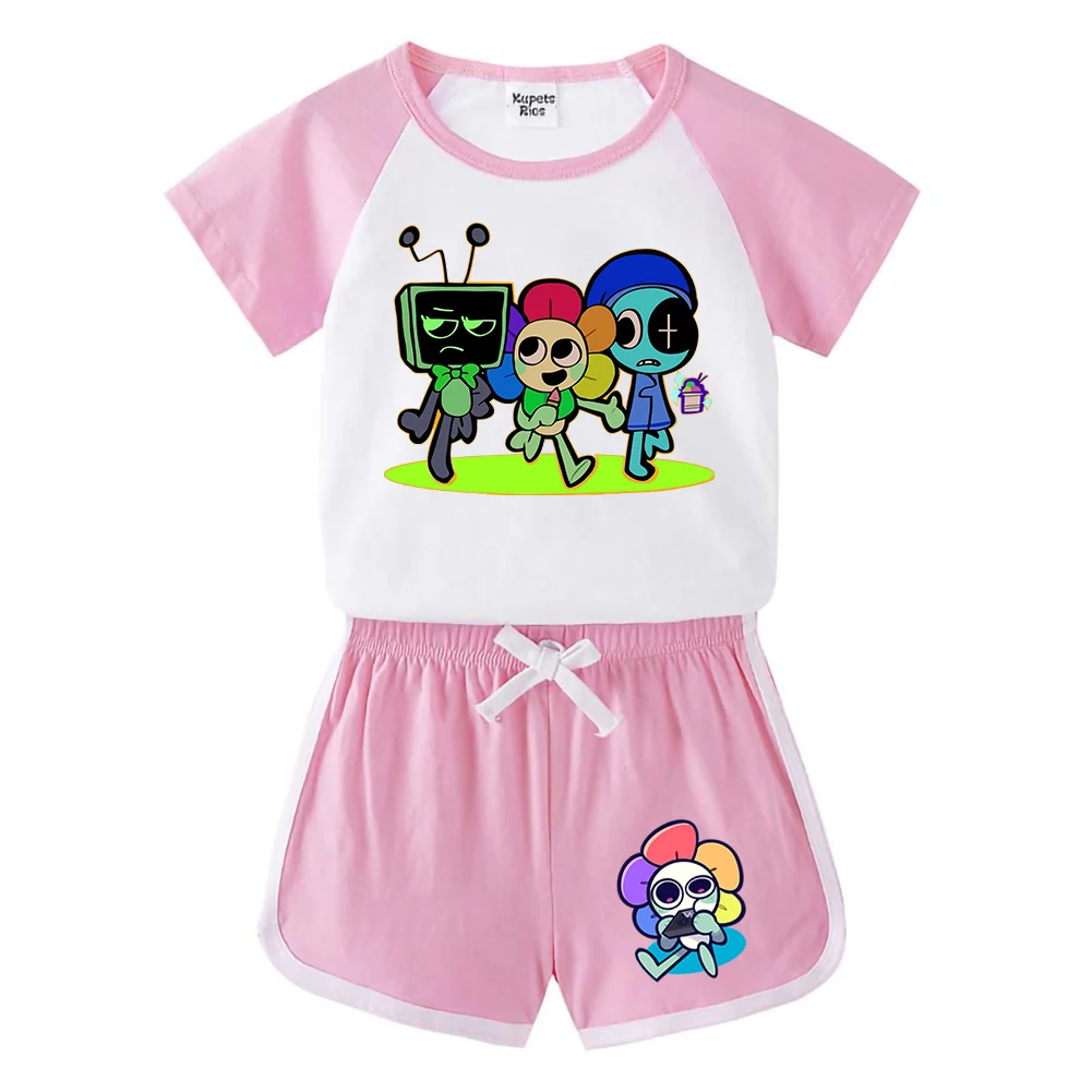 wish asha Dandy's World Shirt Kids Dandys World Clothes Baby Boys Short Sleeve Sportsuit Toddler Girls Outfits Children's Sets