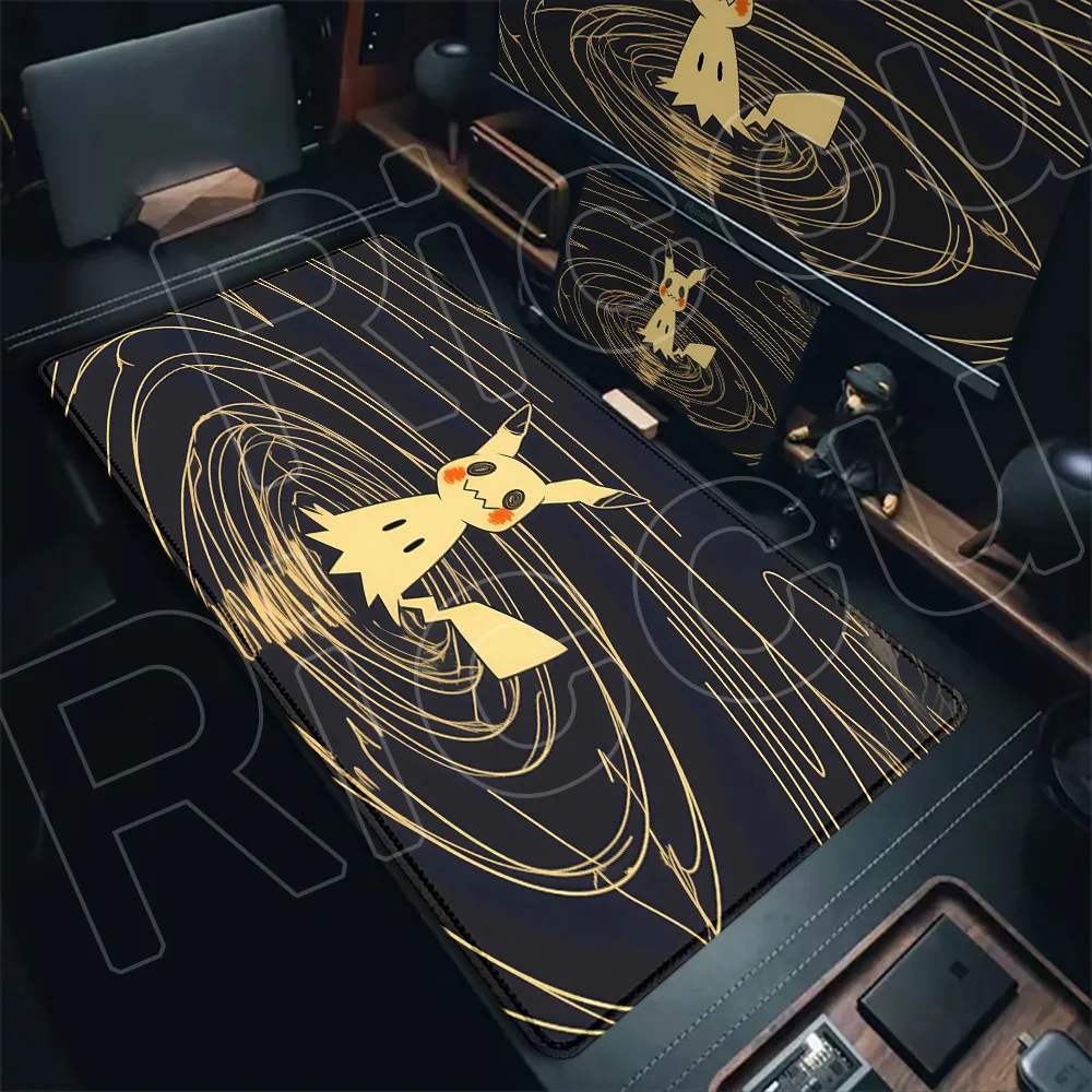 XXL Large Mouse Pad Pokemon Mimikyu Office Mats Carpet Laptop Locking Edge Game Keyboard Desk Mat Rug Mousepad Rubber Table Mat