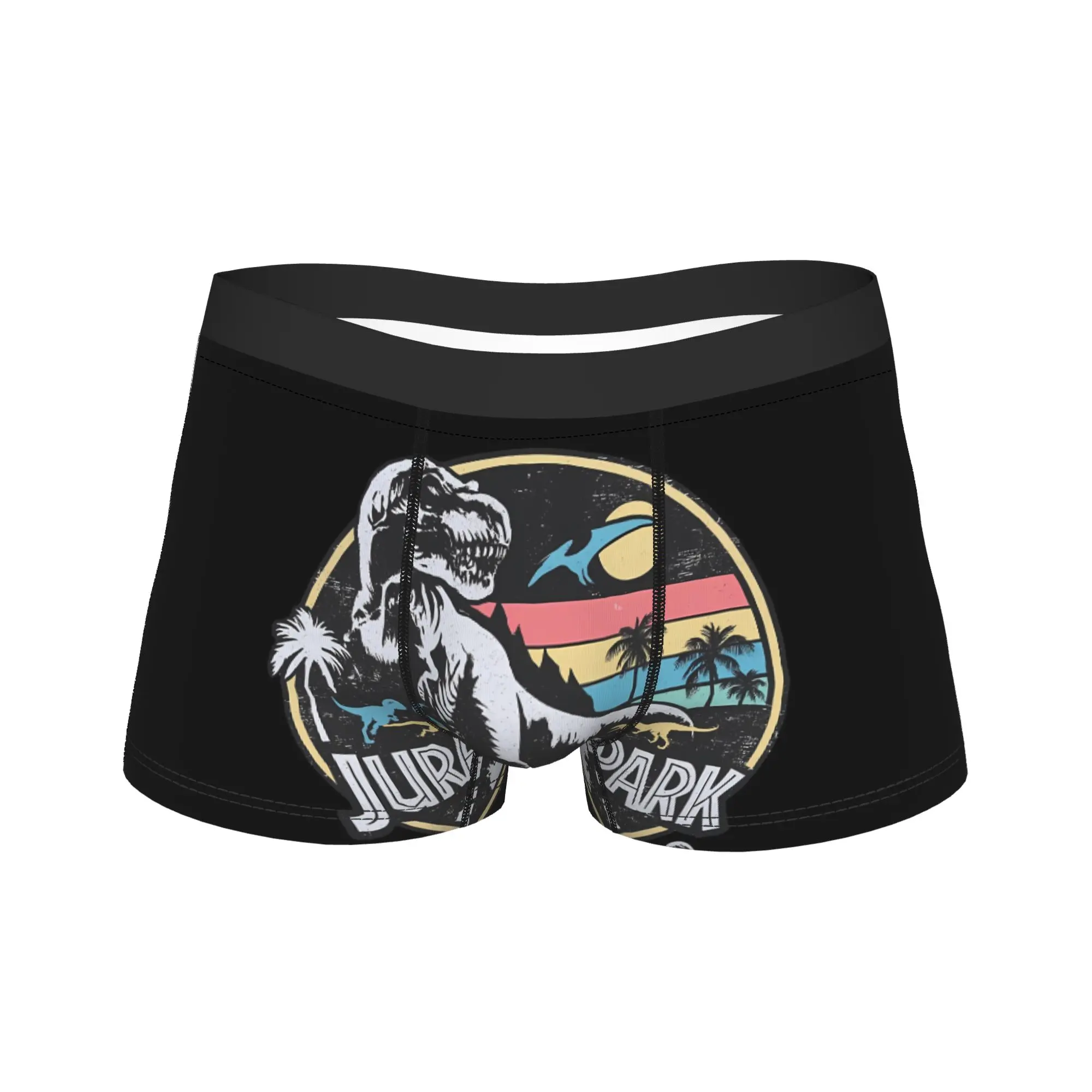 

Jurassics Park Underwear Men Shorts Briefs Novelty Trunk Quality Print Large Size Underpants