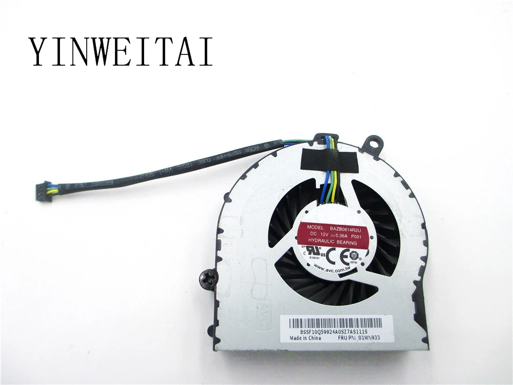 

НОВЫЙ Вентилятор для сервера/ноутбука Lenovo M625q BAZB0614R2U P001 01MN933 DC 12V 0.36A BAZB0614R2UP002, 4-проводной, 4-контактный.