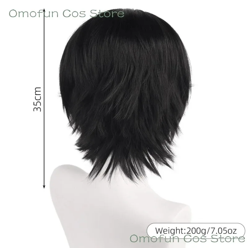 

2025 aaa Anime Husk Cosplay Wigs Short Black White Resistant Synthetic Hair Accessory Halloween Party Costume Props