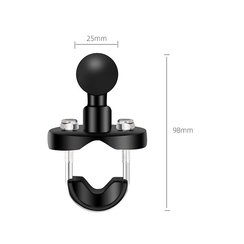 1 Polegada Ball Head Mount Adapter Motocicleta Bicicleta Guiador Clipe Espelho Retrovisor Bracket para GoPro 10 9 8 Câmera MTB Montagens