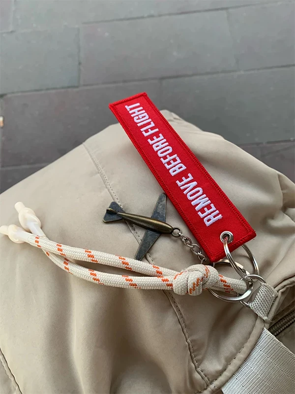 50Pcs Aviation Style Woven Remove Before Flight Key Tag for Daily Key Decoration