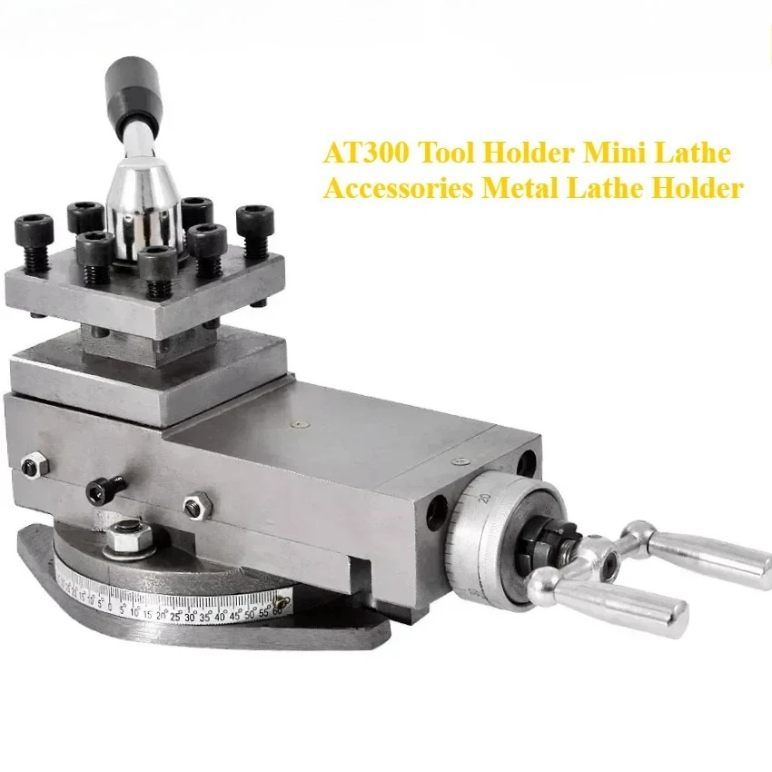 1pc 어셈블리 퀵 체인지 선반 도구 홀더 80mm 스트로크 AT300 도구 홀더 미니 선반 액세서리 금속 선반 홀더