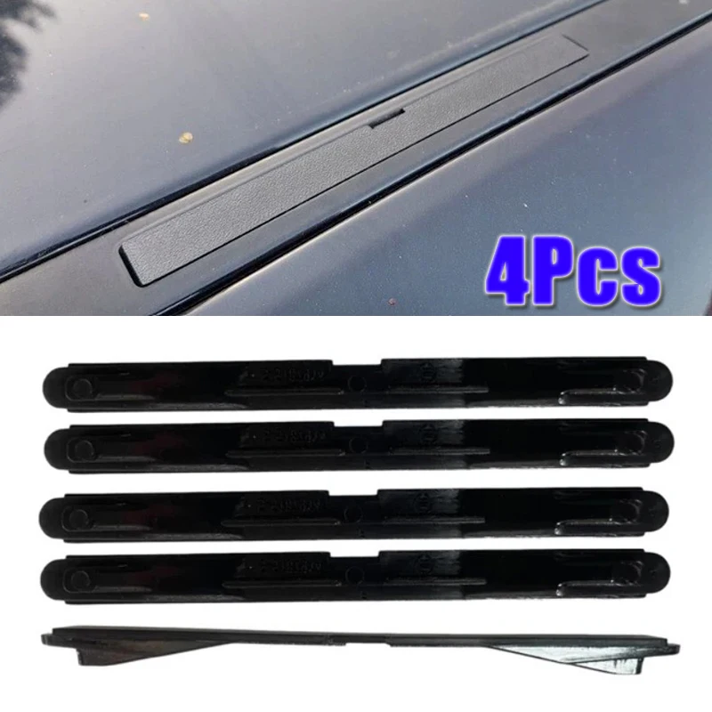 4Pcs Car Front Rear Cover Roof Carrier Automobiles Roof Rack Replacement Black Plastic Part for Opel Astra H 5187877 5187878
