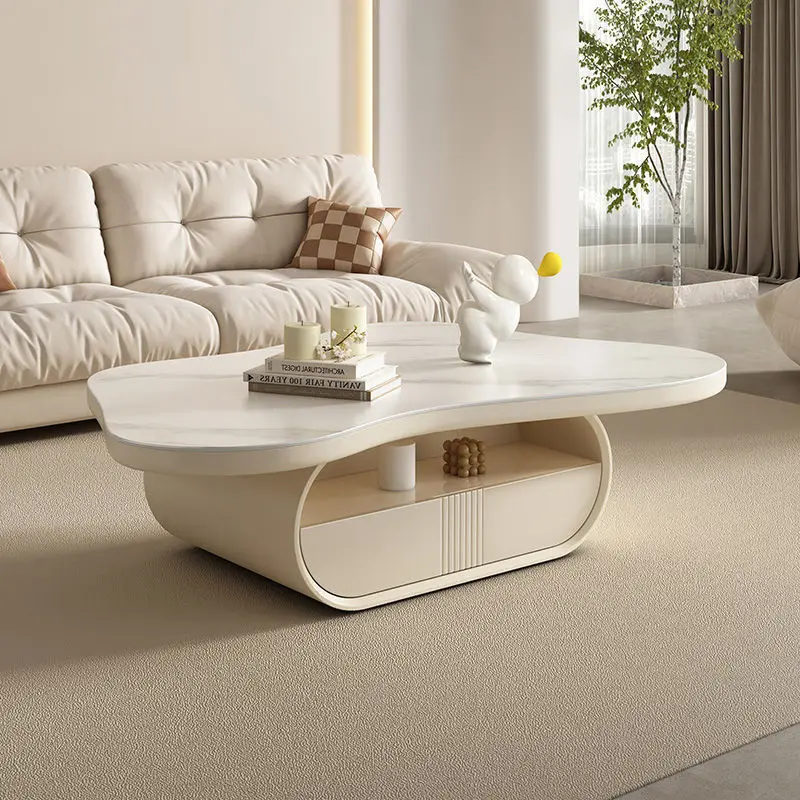 

Cloud tea table, TV cabinet, cream breeze, living room, home, simple and modern irregular light luxury rock board, internet