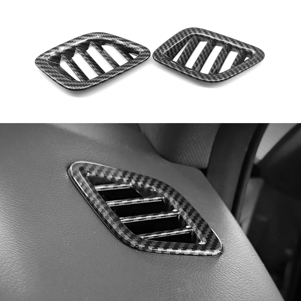 

Carbon Fiber Style Interior Upper Air-Condition Vent Outlet Cover Trim For Hyundai i30 Hatch Back N