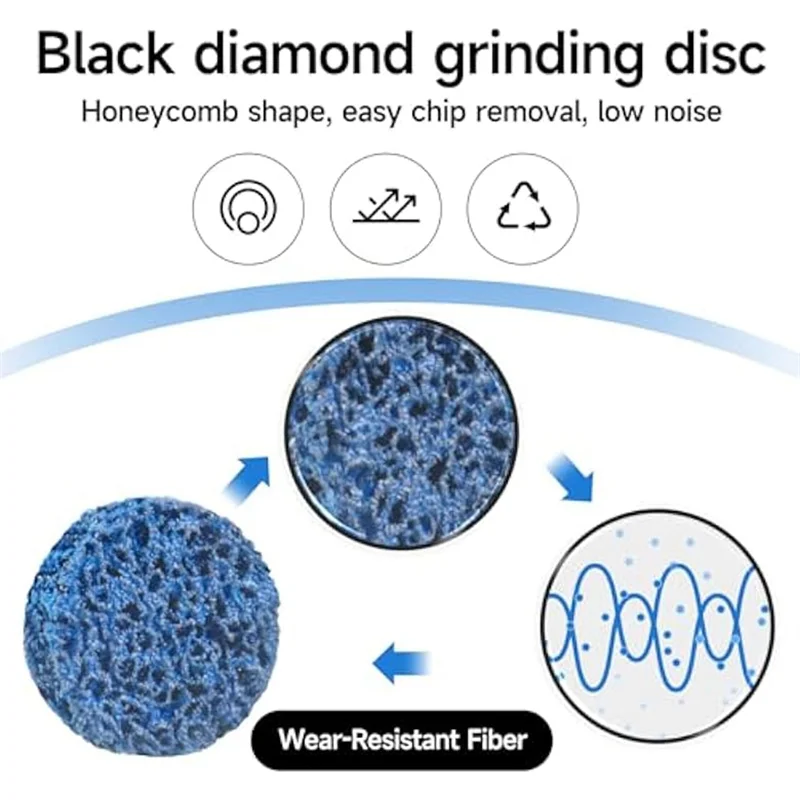 F-T 31 шт. 2-дюймовые быстросменные легко заменяемые диски для сверл, полосовой круг с шлифовальными дисками 1/4 дюйма, насадки для шлифовальной машины для кубиков