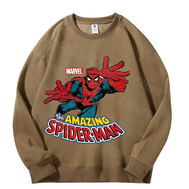 Spidermans Cotton Sweatshirt Marvels Men Clothing Women Movie Character Pattern Print Sweatshirts Warm Comfortable Party Gifts