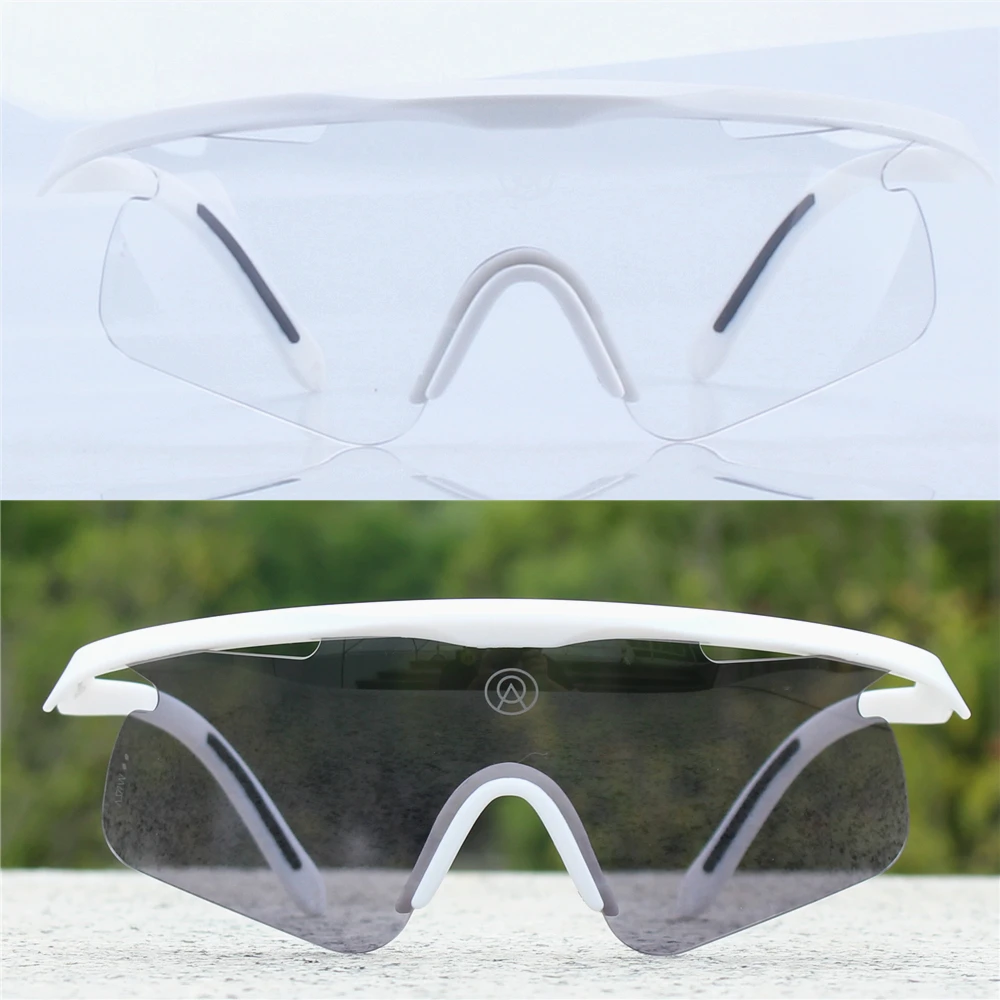 Alba-gafas fotocromáticas de ciclismo para hombre y mujer, lentes deportivas para bicicleta de montaña y carretera, cambio automático de color