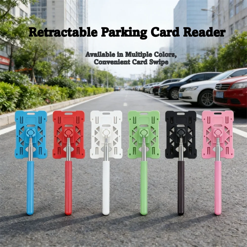 

Adjustable Length Car Toll Card Stick Telescopic Design Long Handle Contactless Payment Rod Stickable Lightweight Handle