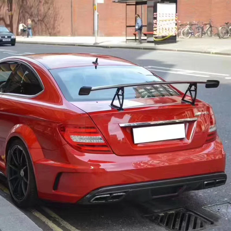 لمرسيدس بنز W204 C63 AMG كوبيه 100% ألياف الكربون الحقيقية الأسود سلسلة الجذع المفسد الجناح الخلفي 2 الباب 2007-2014 BS نمط